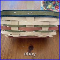 Longaberger 2013 Mothers Day Perennial Garden Set Combo Basket Lid Liner