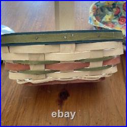 Longaberger 2013 Mothers Day Perennial Garden Set Combo Basket Lid Liner