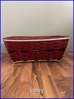 Longaberger 2013 Santa Belly Small Laundry Basket with Protector