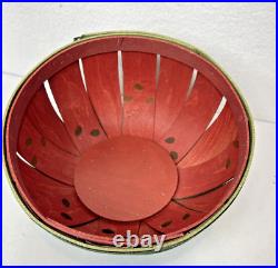 Longaberger 2013 Watermelon small Bowl Basket angled no liner 8