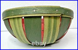 Longaberger 2013 Watermelon small Bowl Basket angled no liner 8