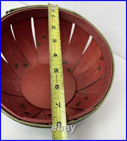 Longaberger 2013 Watermelon small Bowl Basket angled no liner 8