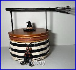 Longaberger 2013 Wicked Witch Basket Metal Broom Handle & Witch Boots Tie On