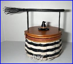 Longaberger 2013 Wicked Witch Basket Metal Broom Handle & Witch Boots Tie On