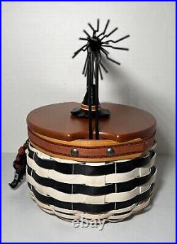 Longaberger 2013 Wicked Witch Basket Metal Broom Handle & Witch Boots Tie On