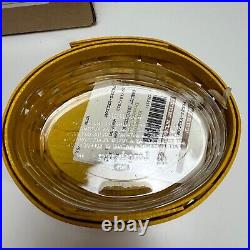 Longaberger 2013 Yellow Easter Peep SetCeramic Top, Basket & Protector NWT