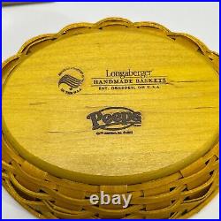 Longaberger 2013 Yellow Easter Peep SetCeramic Top, Basket & Protector NWT