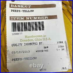 Longaberger 2013 Yellow Easter Peep SetCeramic Top, Basket & Protector NWT