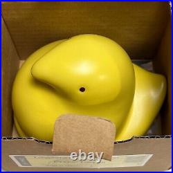 Longaberger 2013 Yellow Easter Peep SetCeramic Top, Basket & Protector NWT