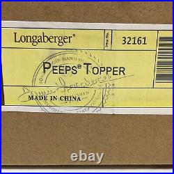 Longaberger 2013 Yellow Easter Peep SetCeramic Top, Basket & Protector NWT