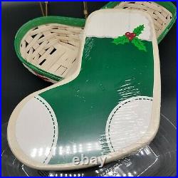 Longaberger 2014 Christmas Stocking Basket Set+Prot. +Lid AVAIL OCTOBER 2014 ONLY