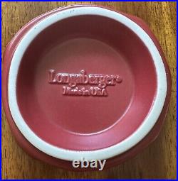 Longaberger 2014 Sweetheart Rosebud Basket, Protector, Pottery Rose Topper Tags