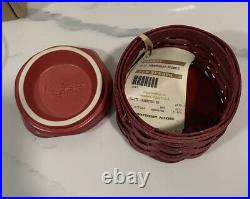 Longaberger 2014 Sweetheart Rosebud Basket liner protector lid set