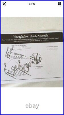 Longaberger 2014 Wrought Iron Sleigh Basket Set NEW Hard To Find