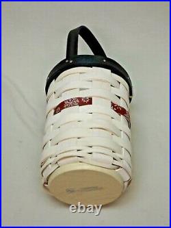 Longaberger 2015 Mr. Flurry Basket with Protector & 11 pc. Face Sticker Set NWT