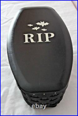 Longaberger 2015 R I P Black Coffin Basket 3 Piece RARE Halloween