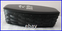 Longaberger 2015 R I P Black Coffin Basket 3 Piece RARE Halloween