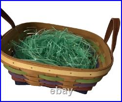 Longaberger 2015 Square Basket with EASTER Tie On & Choice of Grass color NEW