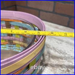 Longaberger 2016 Basket Multi Color Forever Spring Oval With Thick Protector