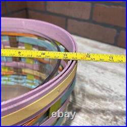 Longaberger 2016 Basket Multi Color Forever Spring Oval With Thick Protector
