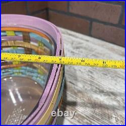 Longaberger 2016 Basket Multi Color Forever Spring Oval With Thick Protector