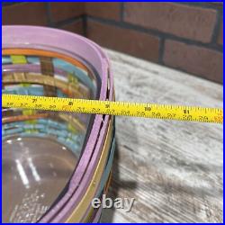 Longaberger 2016 Basket Multi Color Forever Spring Oval With Thick Protector