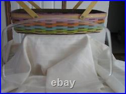 Longaberger 2016 Everyday Essentials Multicolored Weaves Basket/protector Rare