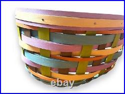 Longaberger 2016 Forever Spring Oval Bowl Multi with Liner No Lid