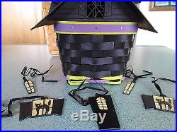 Longaberger 2016 Haunted House Halloween basket set COMPLETE withlid, prot, tieons