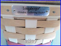 Longaberger 2017 Dresden Bee Basket set Complete with lid & protector NEW