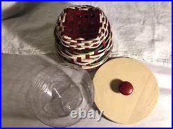 Longaberger 2017 Multi color Christmas Collection Snow Swirl basket set