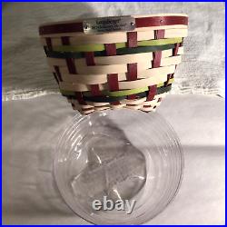 Longaberger 2017 Multi color Christmas Collection Snow Swirl basket set