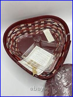 Longaberger 2017 Sweetheart Basket, lid, & protector set