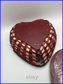 Longaberger 2017 Sweetheart Basket, lid, & protector set