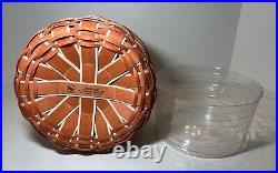 Longaberger 2018 Large Easter Basket Orange Over Whitewash Weave