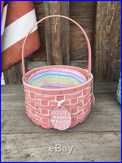 Longaberger 2018 Large Easter Basket Set Pink