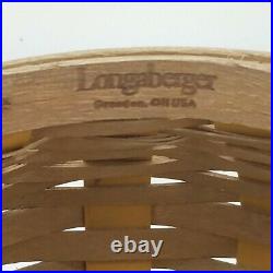 Longaberger 2021 Small Khaki Sage & Light Yellow Round Harvest Basket Set AUTUMN