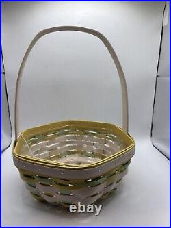 Longaberger 2022 Easter basket White, Yellow And Green Longaberger 2022 Easter basket White, Yellow And Green