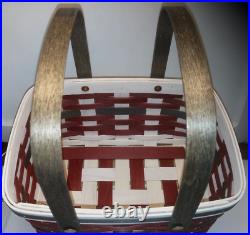 Longaberger 2022 Santa Belly Suspender Rectangle Basket Set-NEW