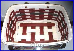 Longaberger 2022 Santa Belly Suspender Rectangle Basket Set-NEW