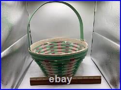 Longaberger 2023 Green Medium Easter Basket With Protector NEW