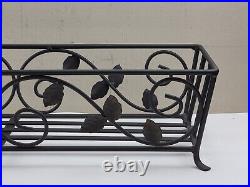 Longaberger 21-inch Long Window Box Basket with Wrought Iron Stand & Protector