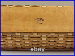 Longaberger 21-inch Long Window Box Basket with Wrought Iron Stand & Protector