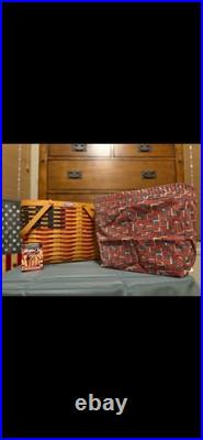 Longaberger 2 PC. 25th Anniversary Collectors Club USA Flag Set Of Baskets