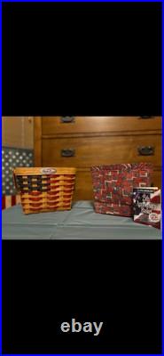 Longaberger 2 PC. 25th Anniversary Collectors Club USA Flag Set Of Baskets