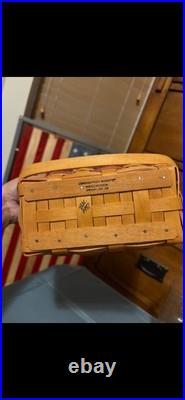Longaberger 2 PC. 25th Anniversary Collectors Club USA Flag Set Of Baskets