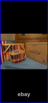 Longaberger 2 PC. 25th Anniversary Collectors Club USA Flag Set Of Baskets