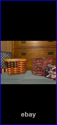 Longaberger 2 PC. 25th Anniversary Collectors Club USA Flag Set Of Baskets
