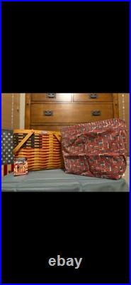 Longaberger 2 PC. 25th Anniversary Collectors Club USA Flag Set Of Baskets