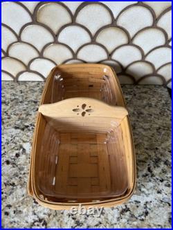 Longaberger 2 Tier Wrought Iron Stand With 2 Baskets, Wood Divider, 1 Liner Longaberger 2 Tier Wrought Iron Stand With 2 Baskets, Wood Divider, 1 Liner
